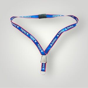 Delta Air Lines Blue Lanyard Seat Belt Buckle Unique Retro Boeing Airbus New